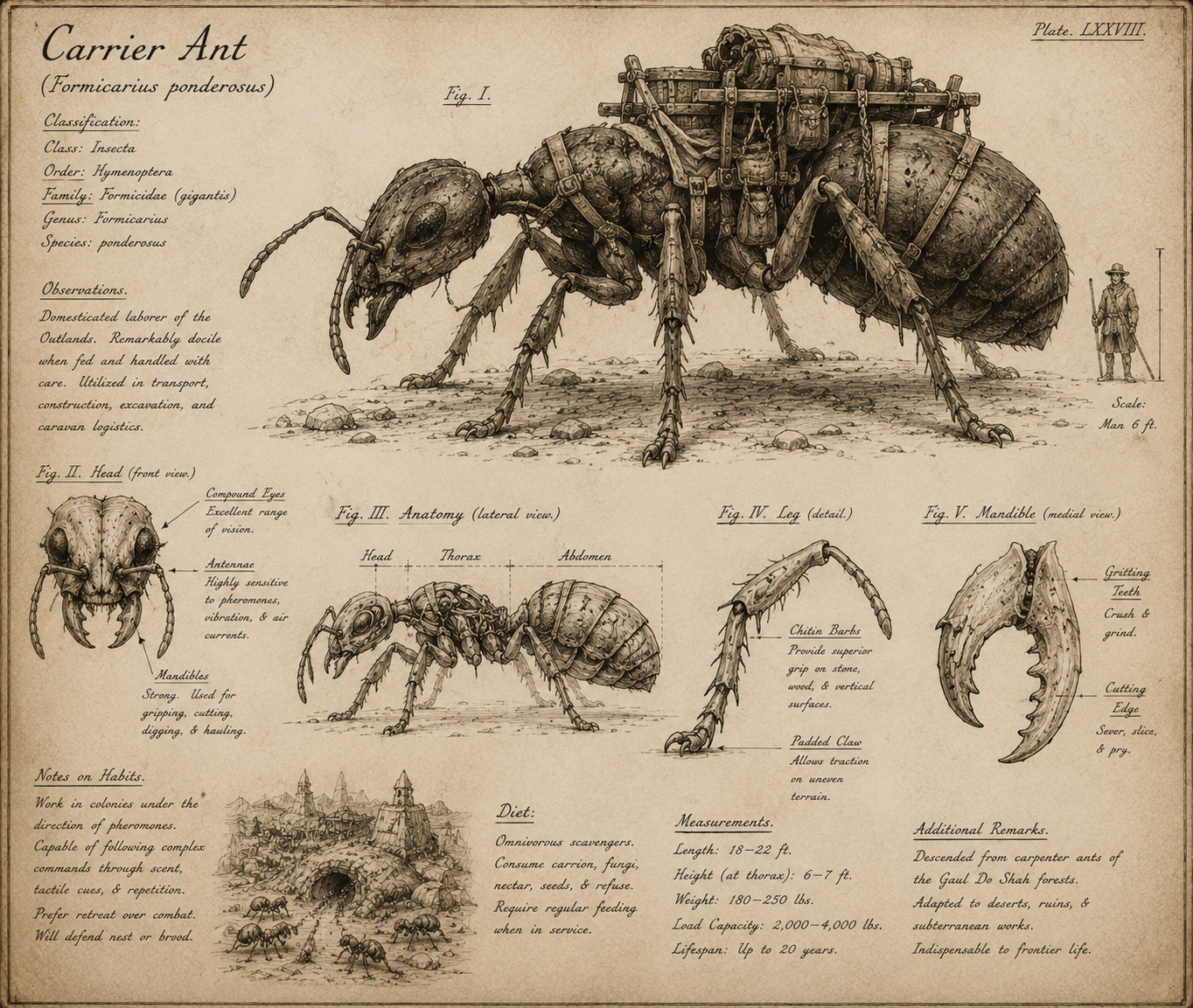 Carrier Ant Stat Block in Cairne | World Anvil