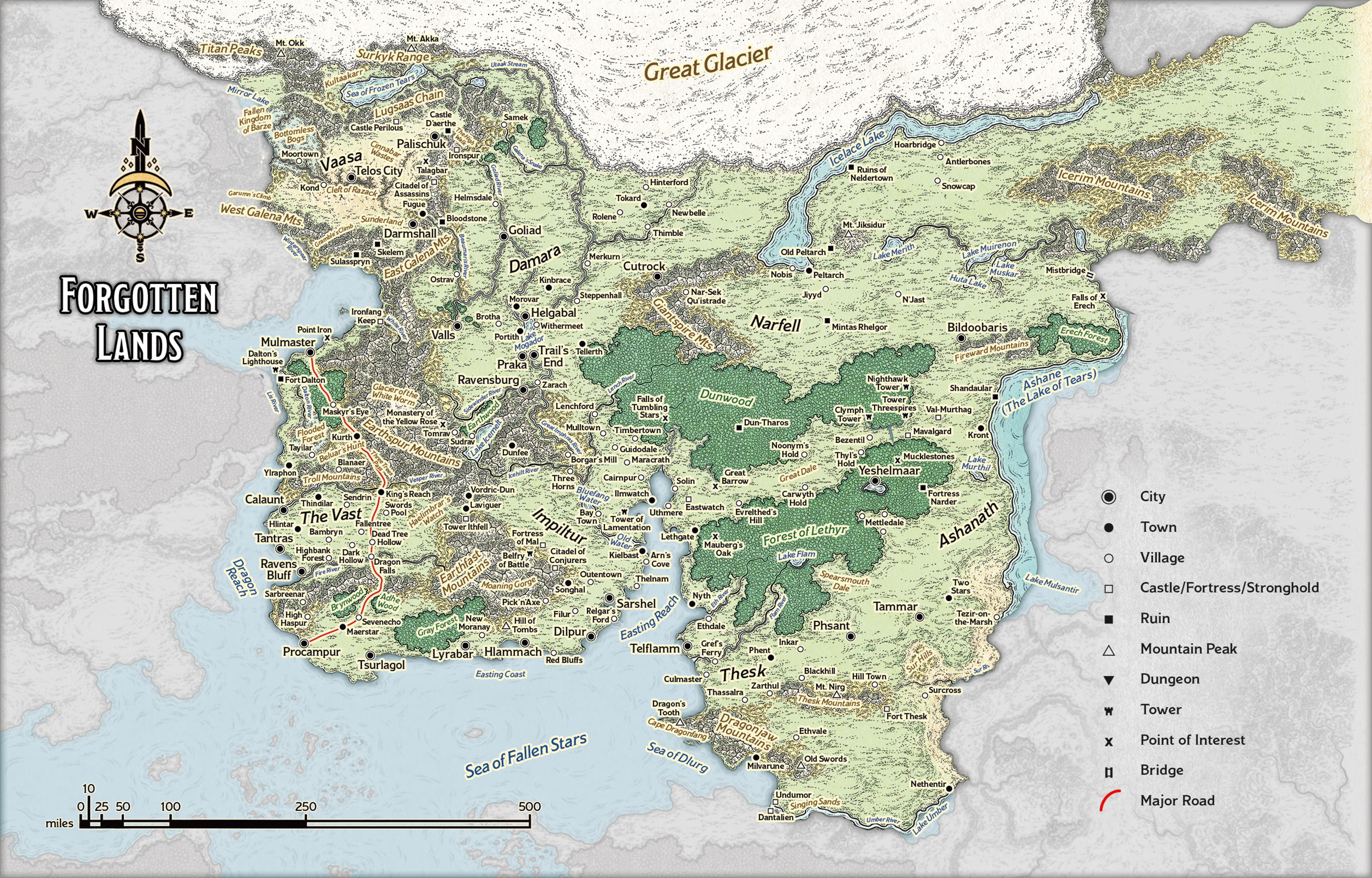 Procampur Map Forgotten Lands Geographic Location in The Arcaneum | World Anvil
