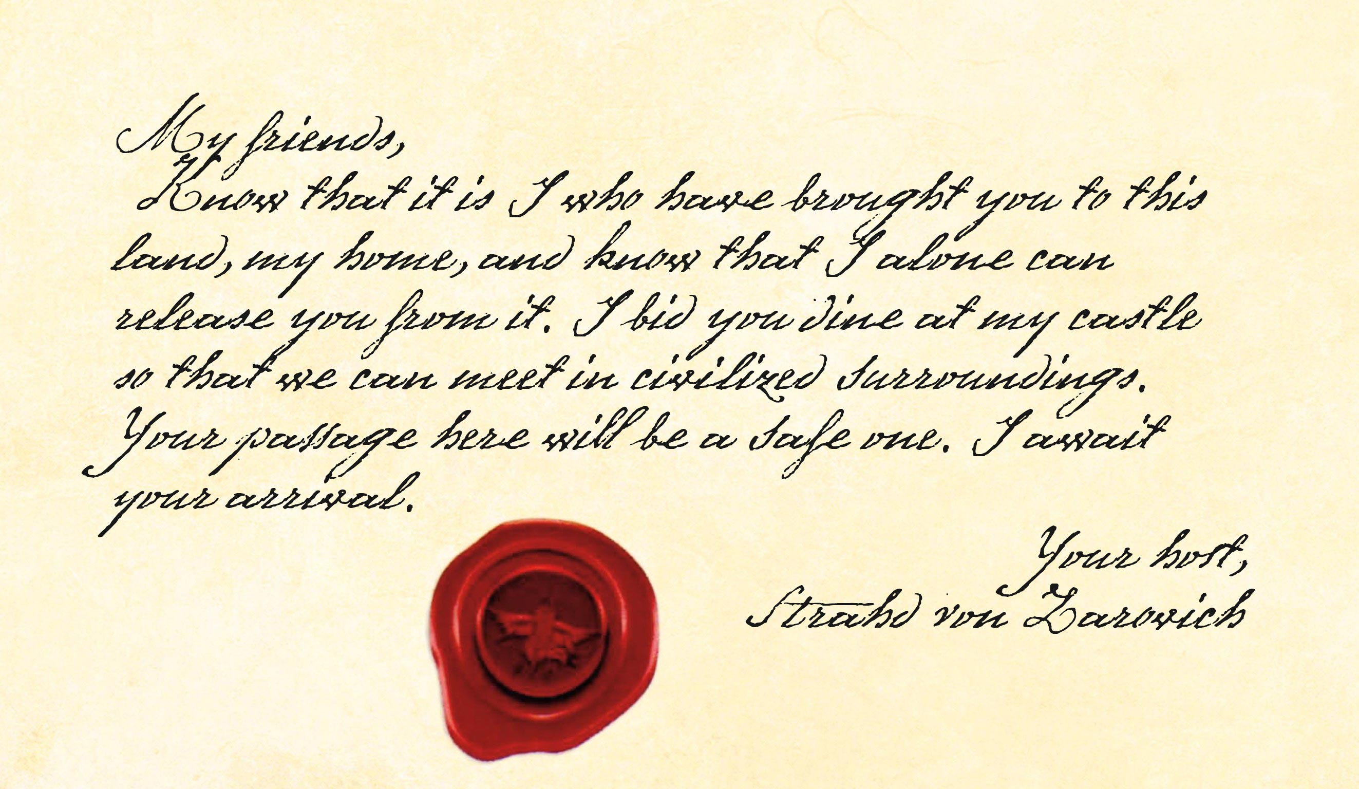 Strahd's Dinner Invitation