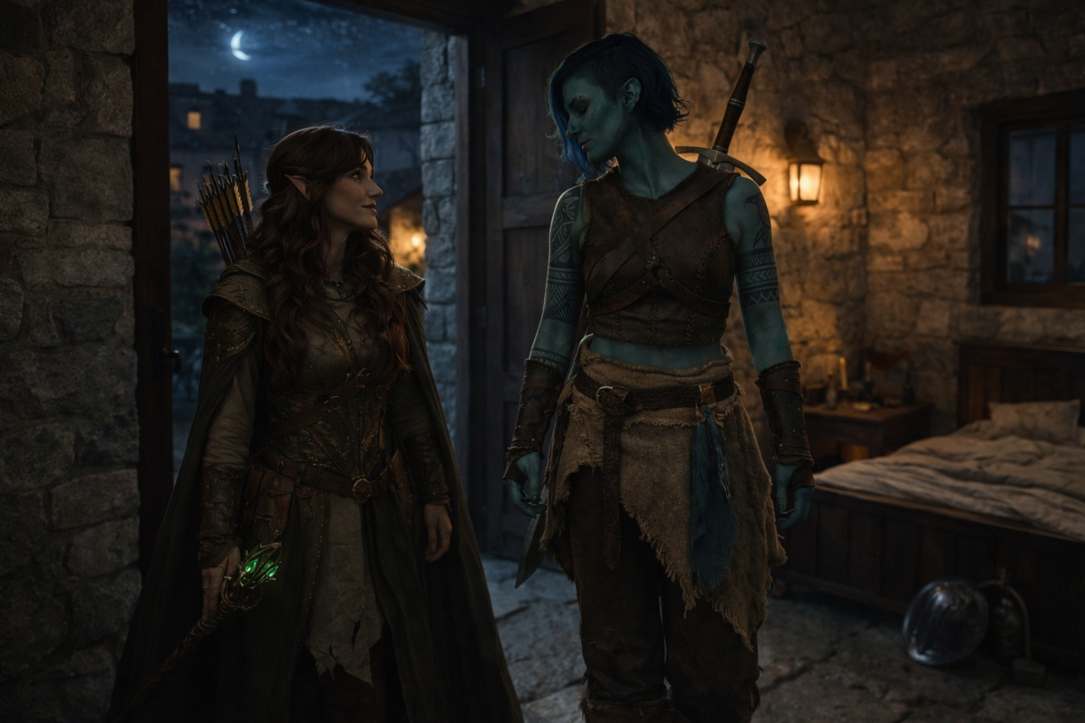 Asira & Mariana Stay in Temple