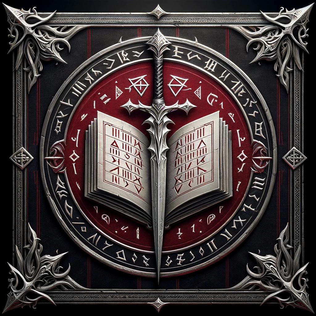 DALL·E 2024-05-22 14.11.31 - Redesign the banner for the fantasy organization 'The Inquisition', replacing the text with cryptic, archaic symbols. The banner maintains its large c.webp