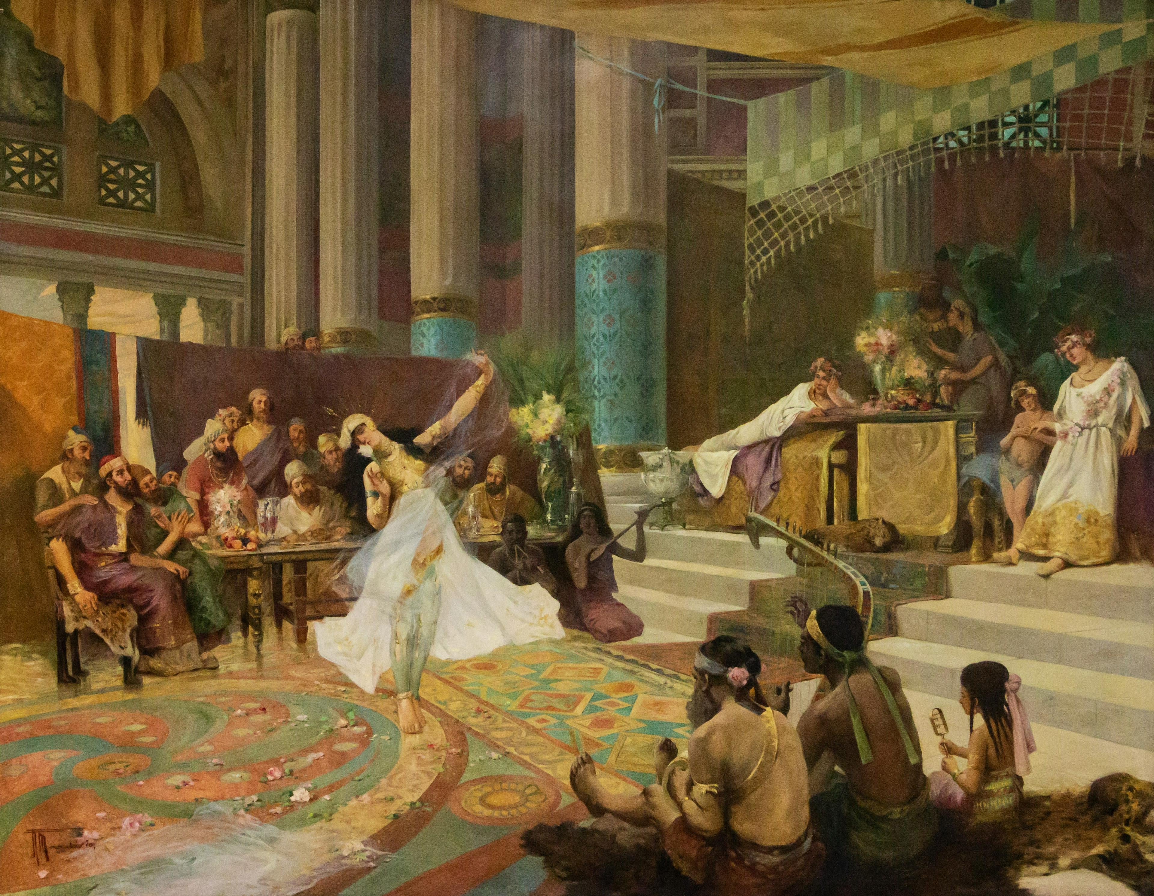 A Cardinal Dancer performing before patrons