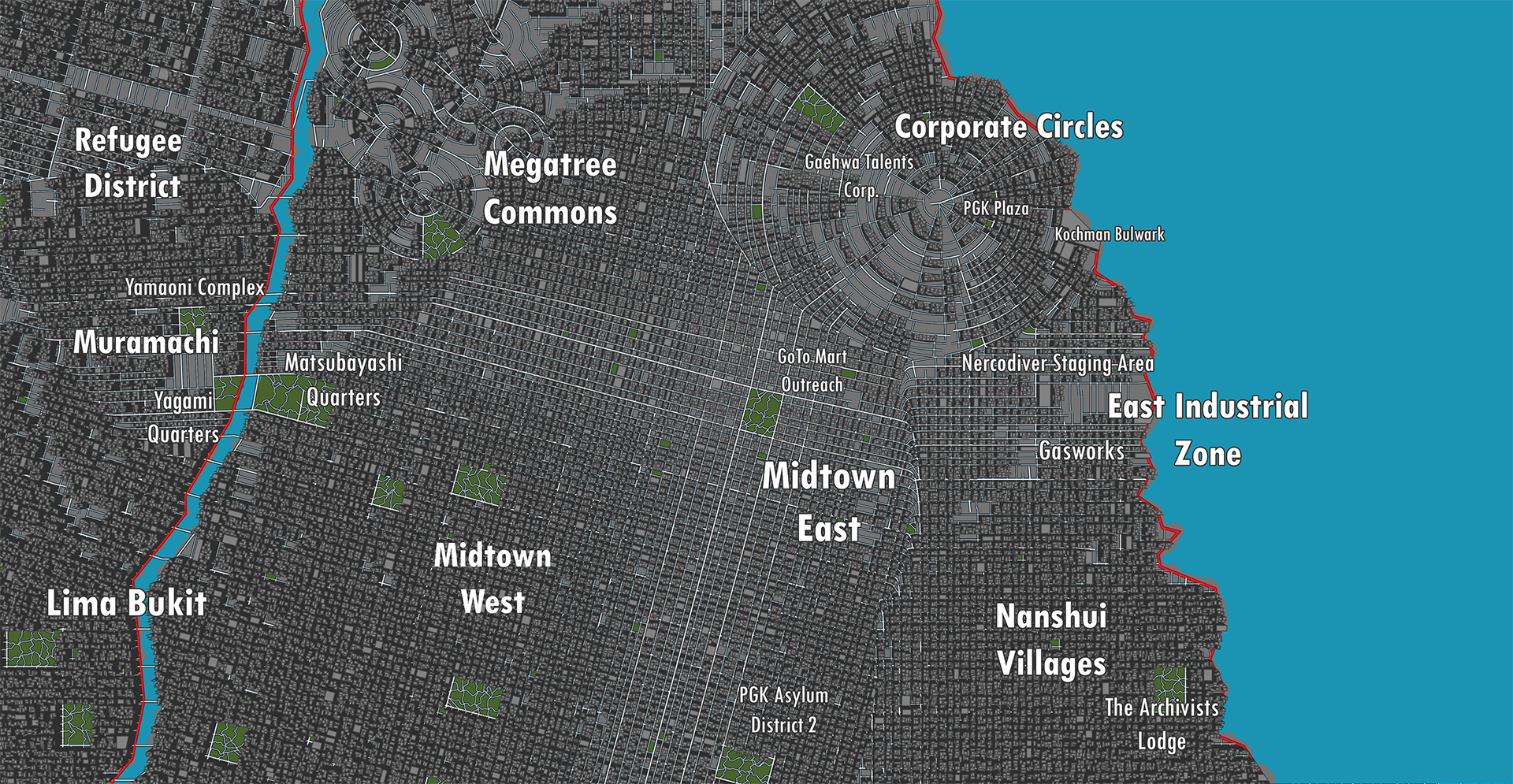 A Visualization of Singapore along with its major districts