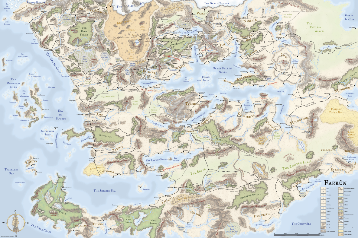 Geography & Regions of Faerun in Faerun
