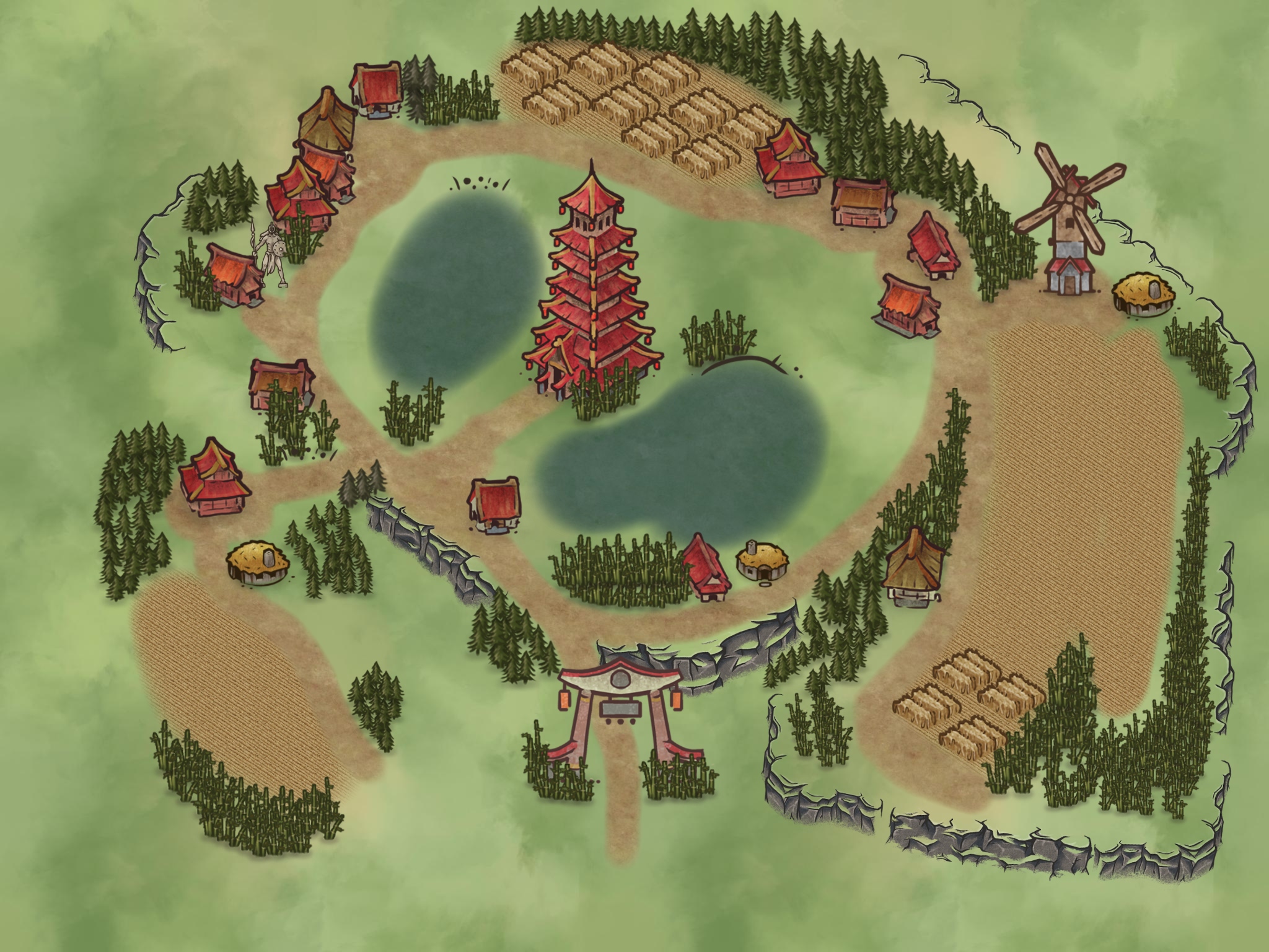 Rin Village Settlement in Vanrude | World Anvil