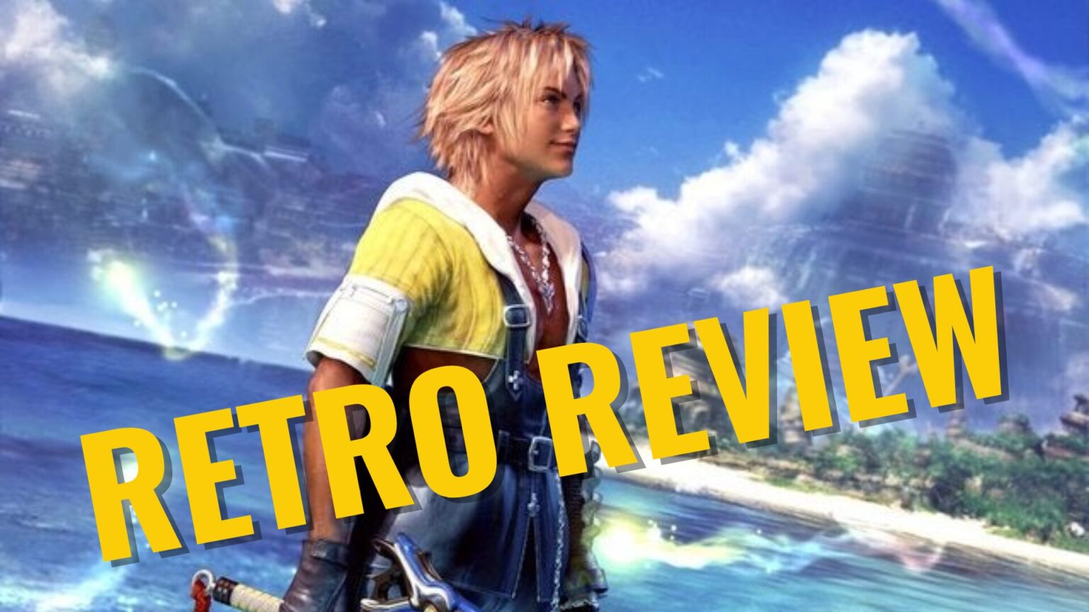 Tidus from FFX and the words Retro Review
