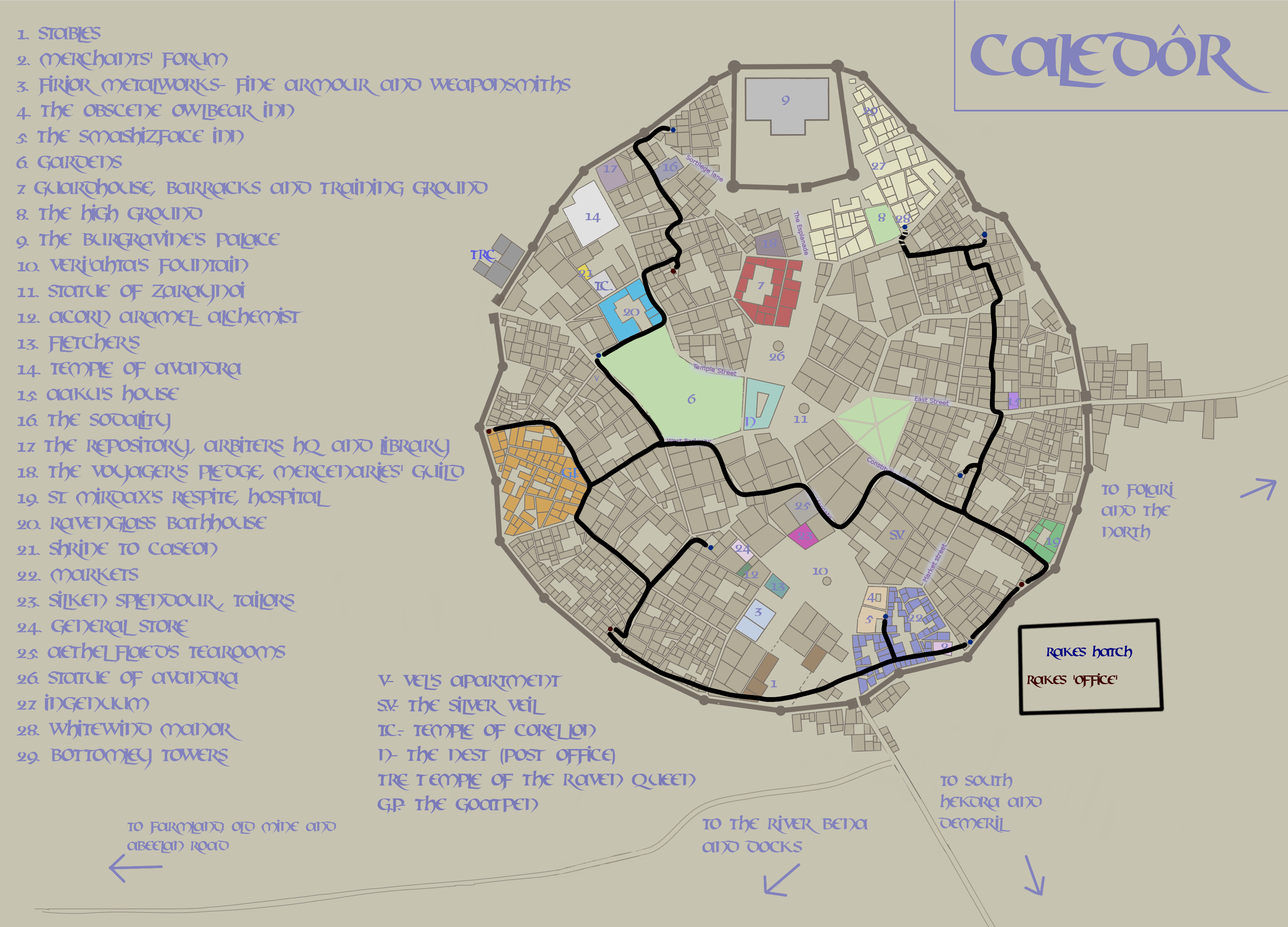 The Rake Map Layout The Rakes Organization in Da'ana | World Anvil