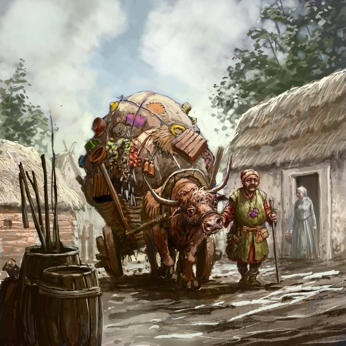 Merchant Travelling Into Town