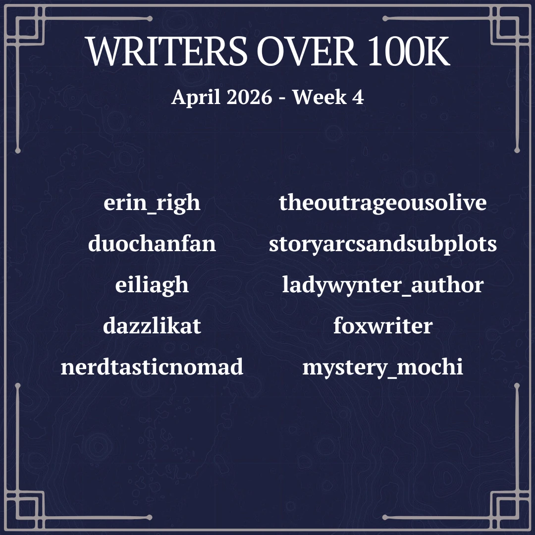 erin_righ, duochanfan, eiliagh, dazzlikat, nerdtasticnomad, theoutrageousolive, storyarcsandsubplots, ladywynter_author, foxwriter, mystery_mochi