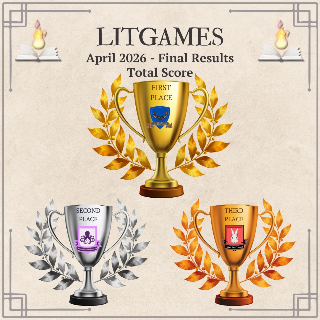 Gold Trophy with text first place and Avis banner - Silver Trophy with Second Place and Mollusca banner- Bronze Trophy with Third Place and Lapin banner