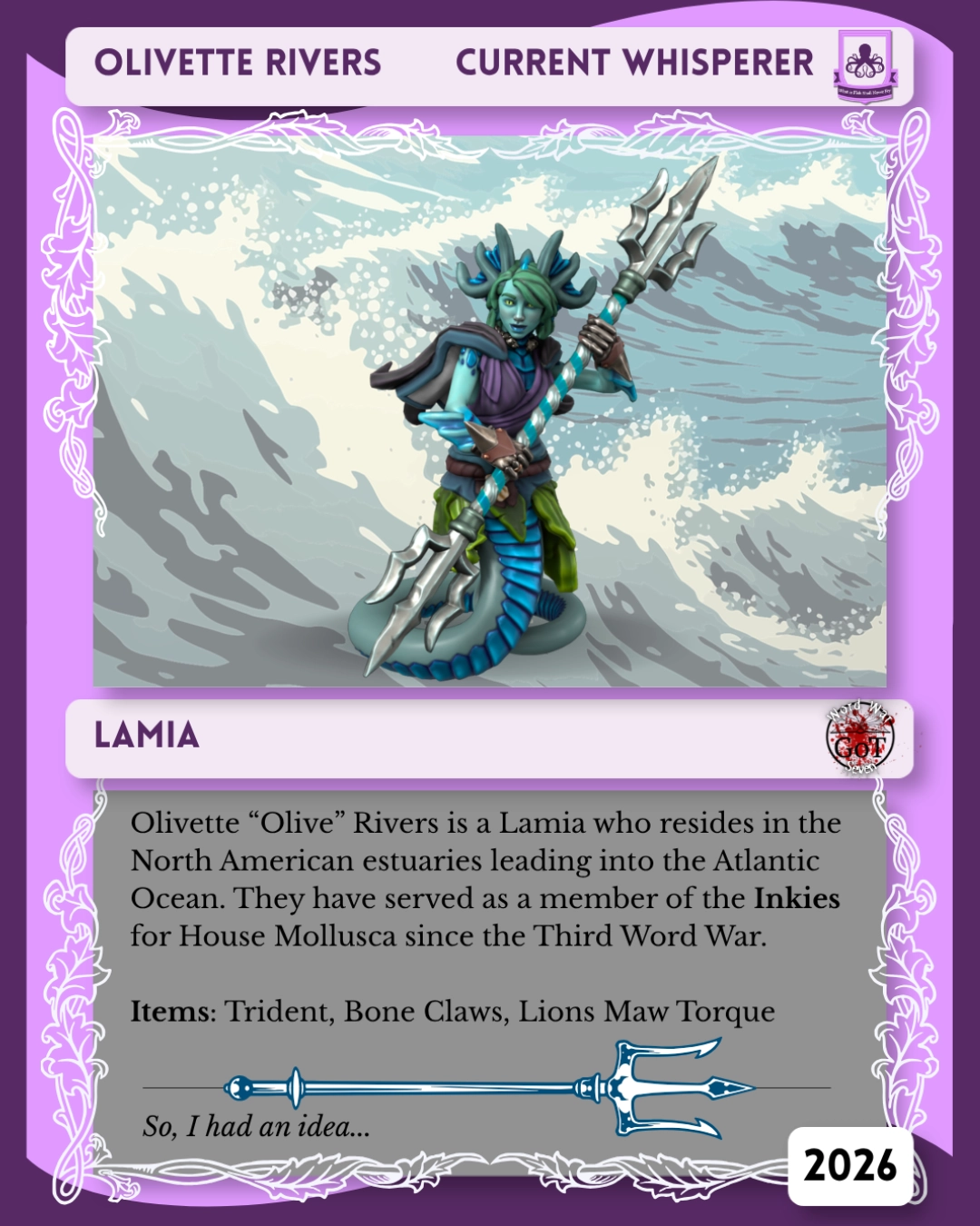 Olivette Rivers', Current Whisper for Mollusca Collector Card
