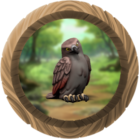 A red tail hawk hero forge token.