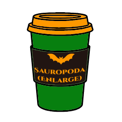 Coffee Cup in Yellow, Green and Black with Yellow writing saying 