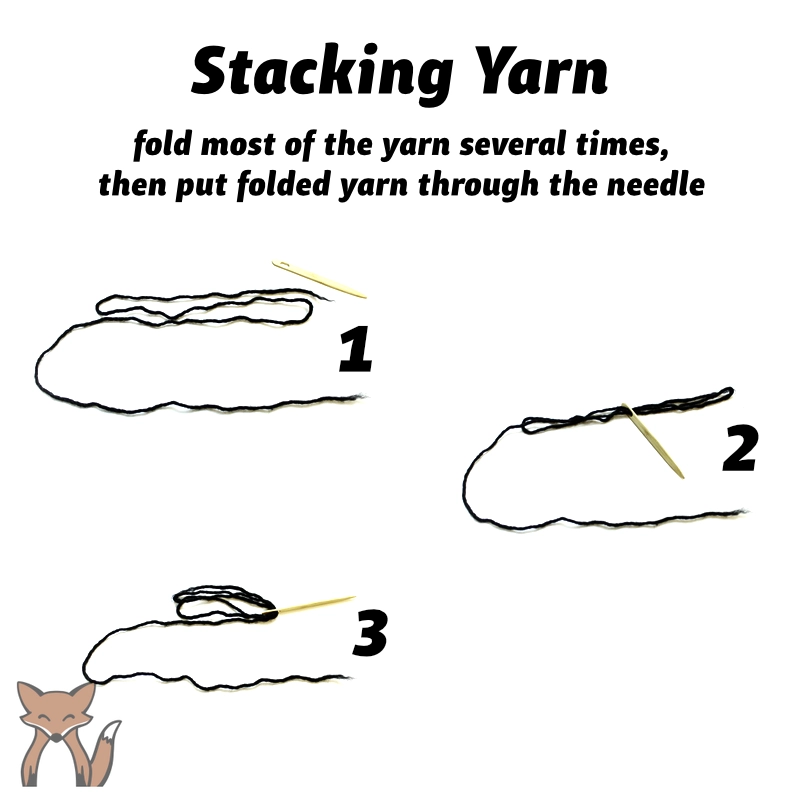 stacking yarn - nalbinding - shyredfox.webp