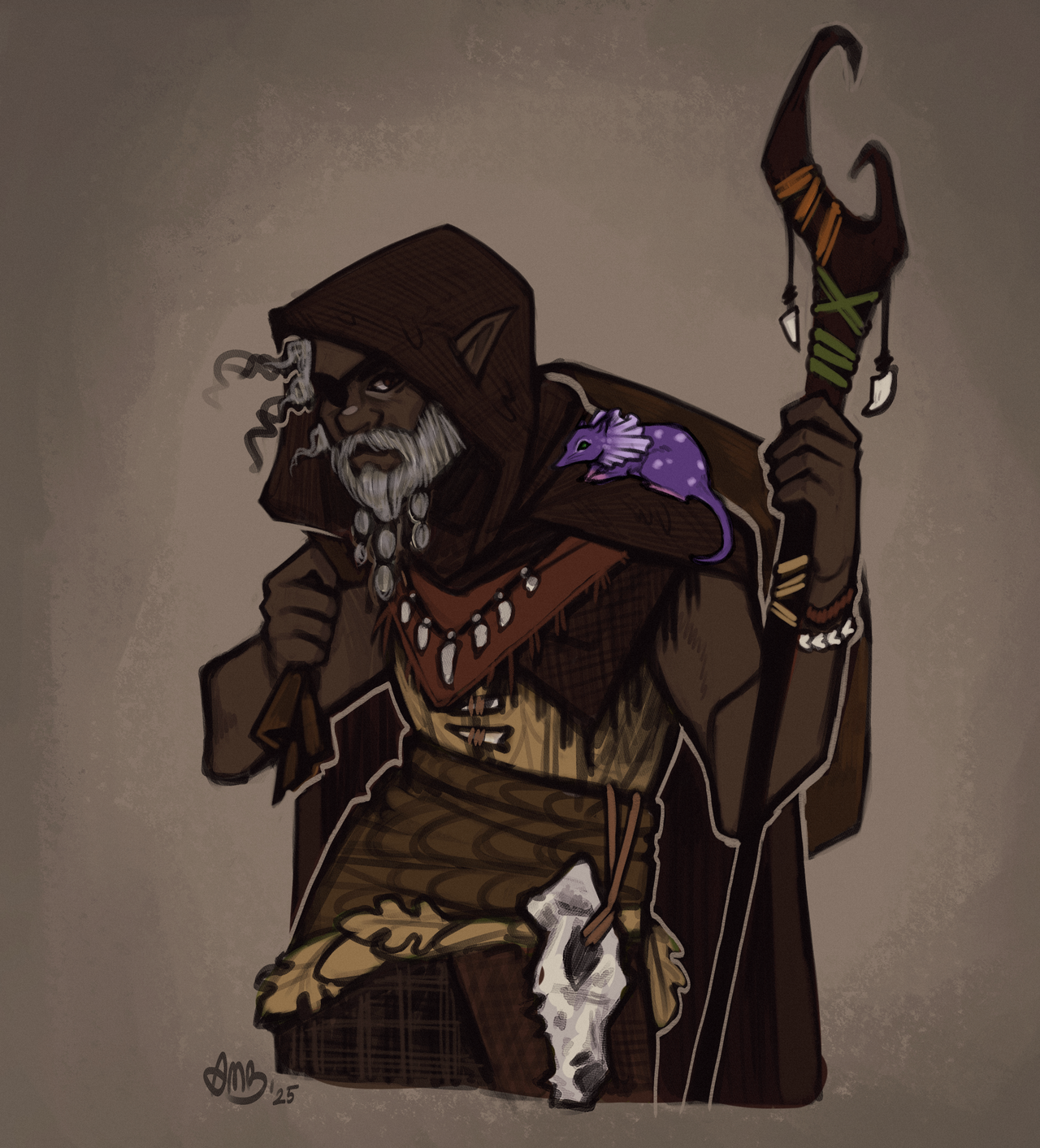 The boneturner One-Eyed Cato with his frilled dudich friend