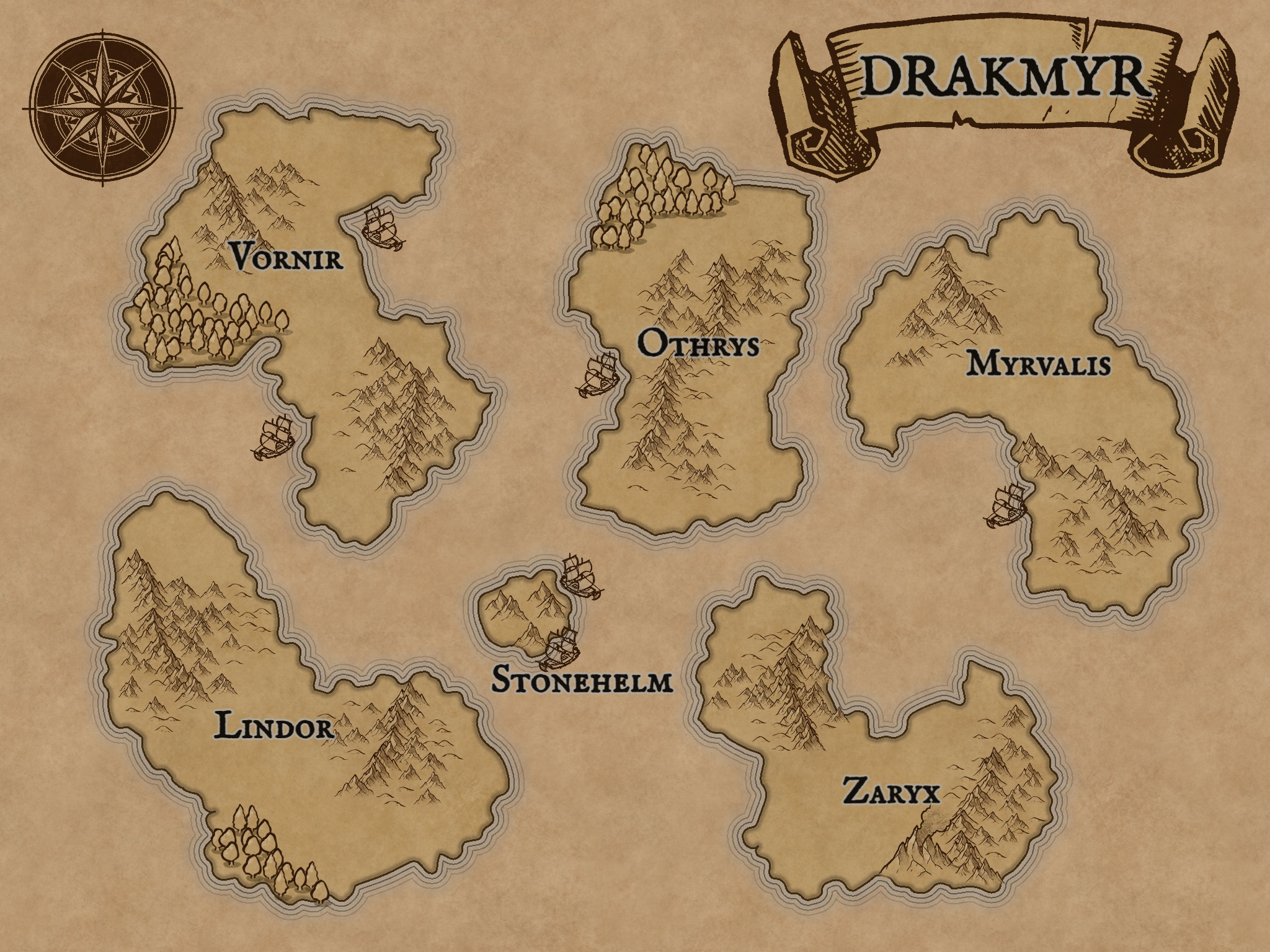 Drakmyr Map in Drakmyr| World Anvil