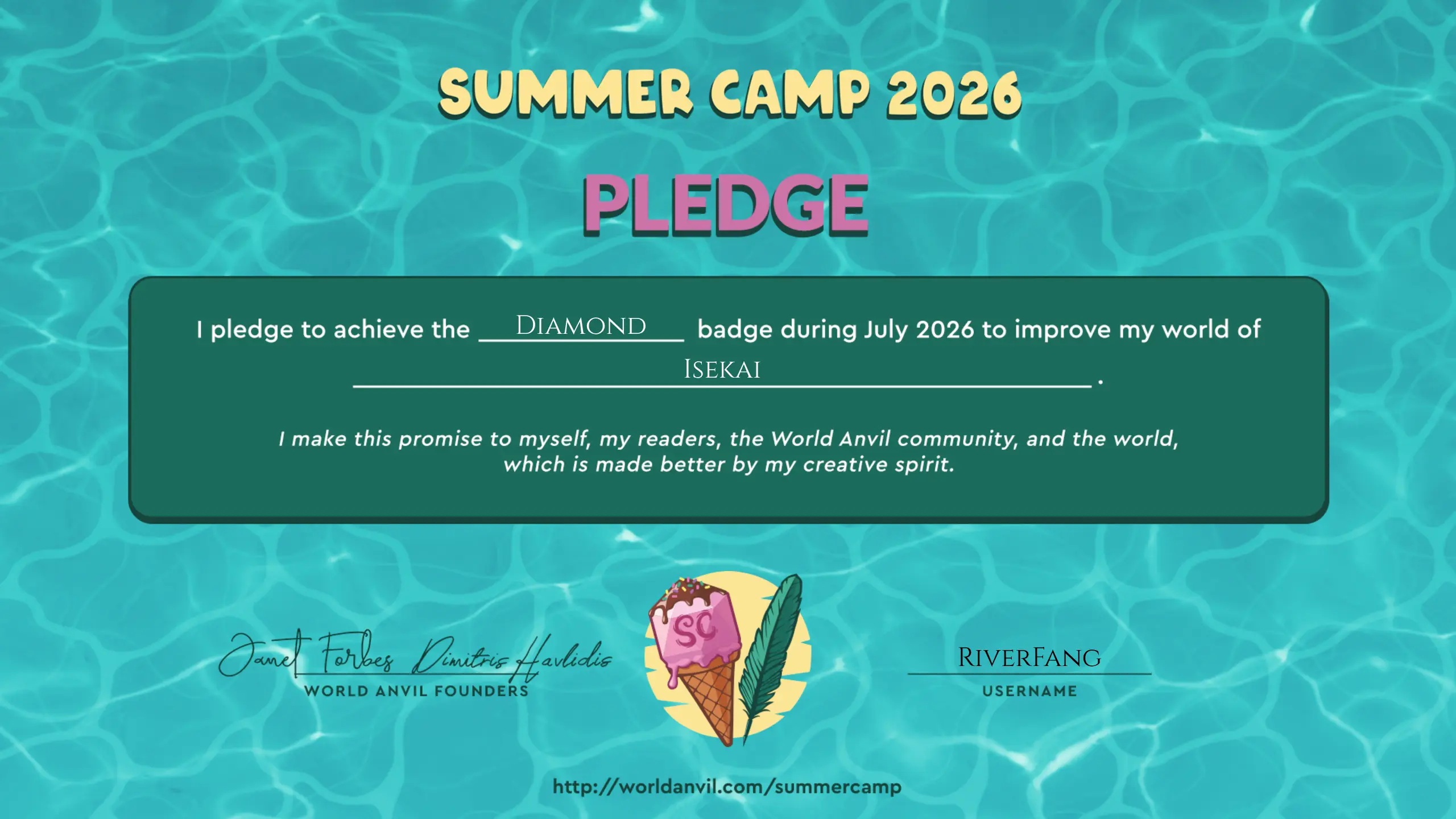 Summer Camp 2026 Pledge