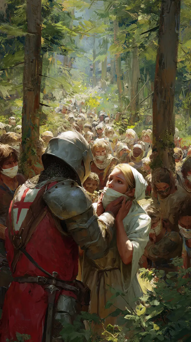 hanhula_concept_art_of_a_paladin_covering_a_womans_mouth_and_dr_e8d3aa07-fed7-4b53-833d-d852ecd88232.webp
