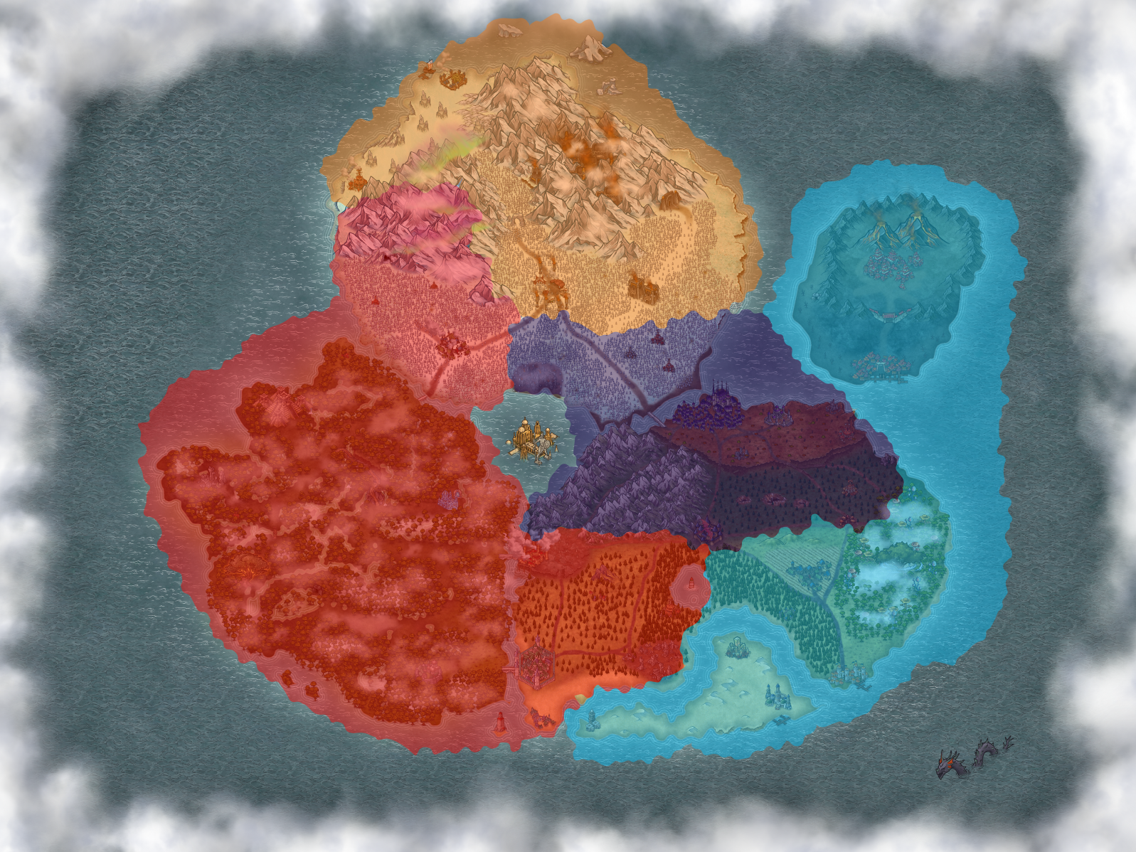 Alliance territories map in Thera| World Anvil